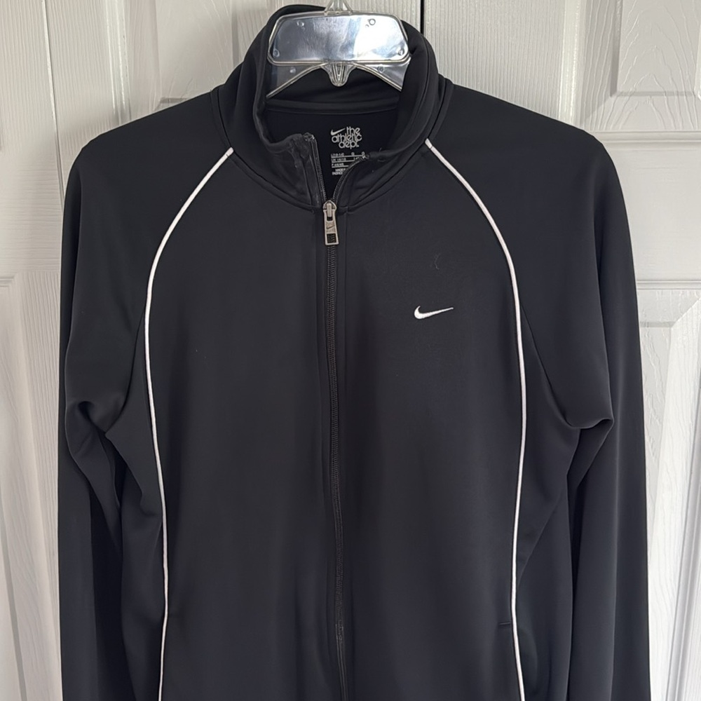 *Gently Worn* Nike Athletic Dept. Women's Black Full Zip Track Jacket- L (12-14)
